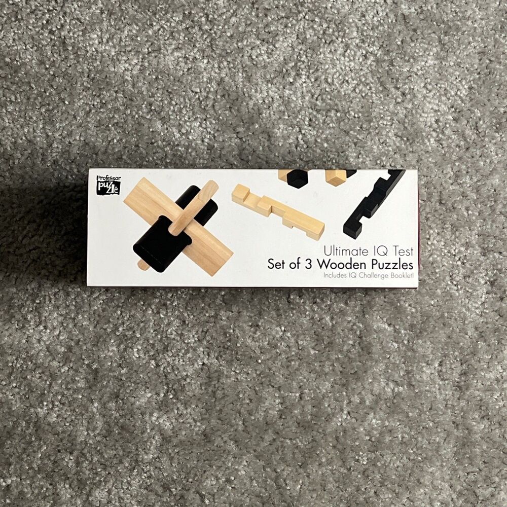 Ultimate IQ Test Wooden Puzzles by Professor Puzzle Jigsaw Puzzle Set of 3